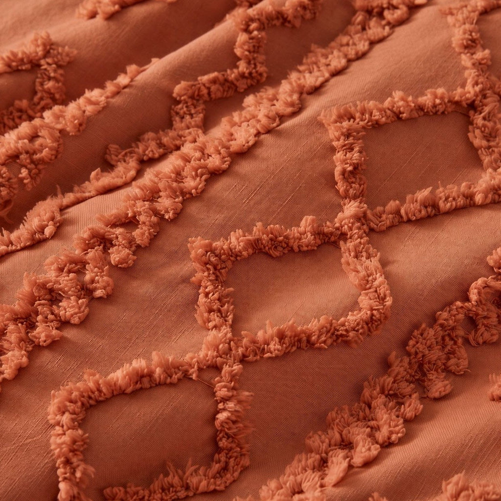 Tufted comforter detail, Caramel