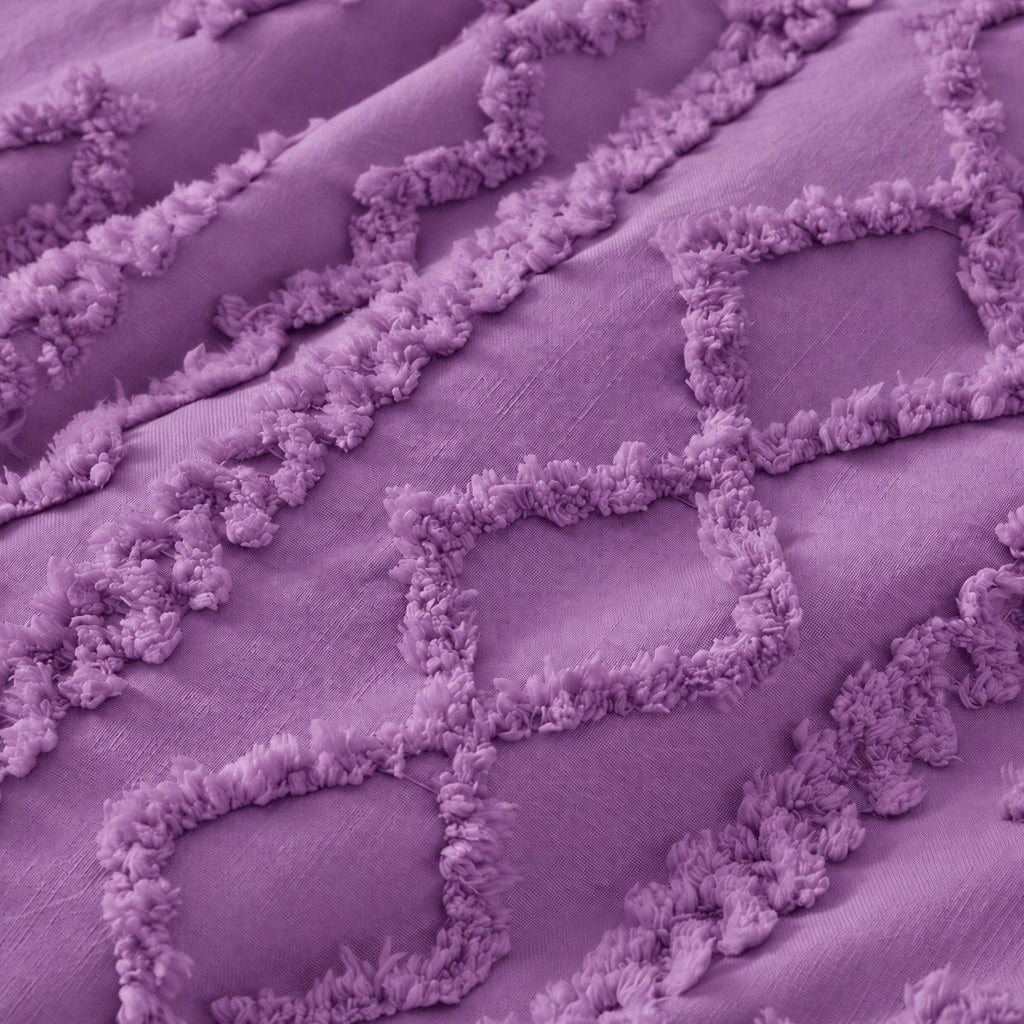 Tufted comforter detail, Purple